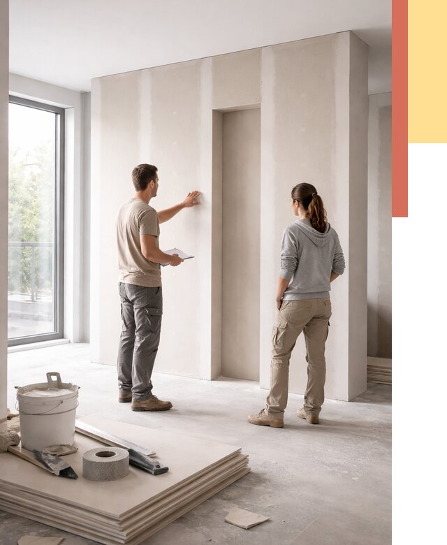 Зонирующая перегородка из гипсокартона в Махачкале от 2899 руб. под ключ | ОТДЕЛОЧНИК-Мхч