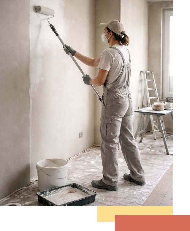 Покраска перегородок из гипсокартона в Махачкале качественно и недорого