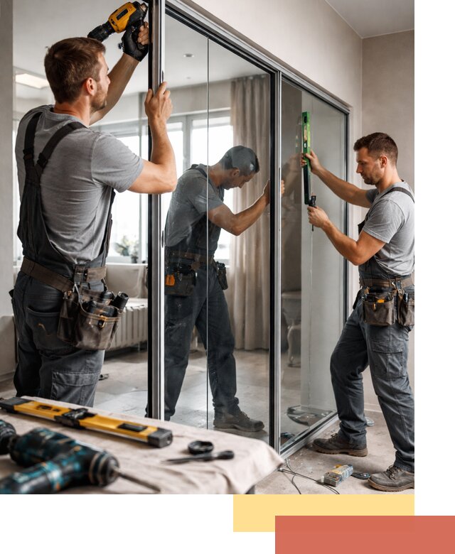 Каркасные стеклянные перегородки под ключ в Махачкале