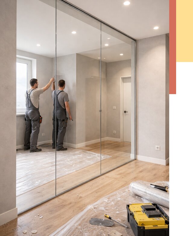 Безрамные стеклянные перегородки в Махачкале — монтаж от 9837 руб. | ОТДЕЛОЧНИК-Мхч