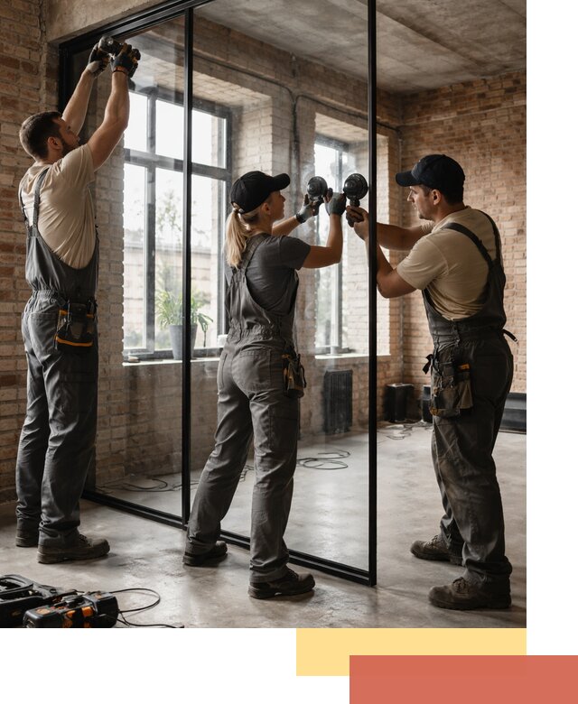 Стеклянные перегородки лофт — изготовление и монтаж в Махачкале