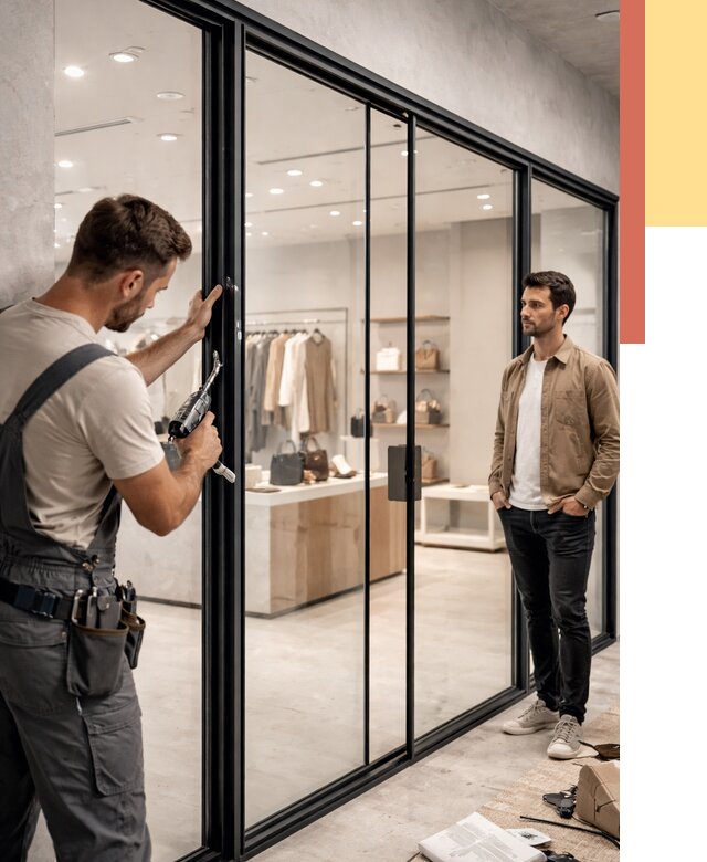 Стеклянные перегородки для магазинов в Махачкале от 8491 руб. под ключ | ОТДЕЛОЧНИК-Мхч