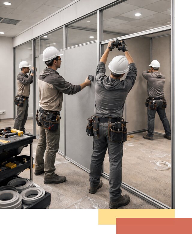 Мобильные офисные перегородки под ключ в Махачкале