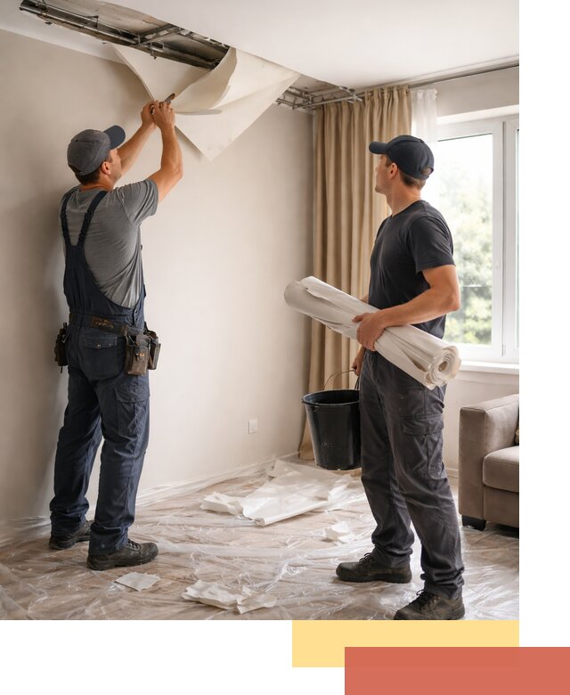 Демонтаж натяжного потолка в Махачкале быстро и аккуратно