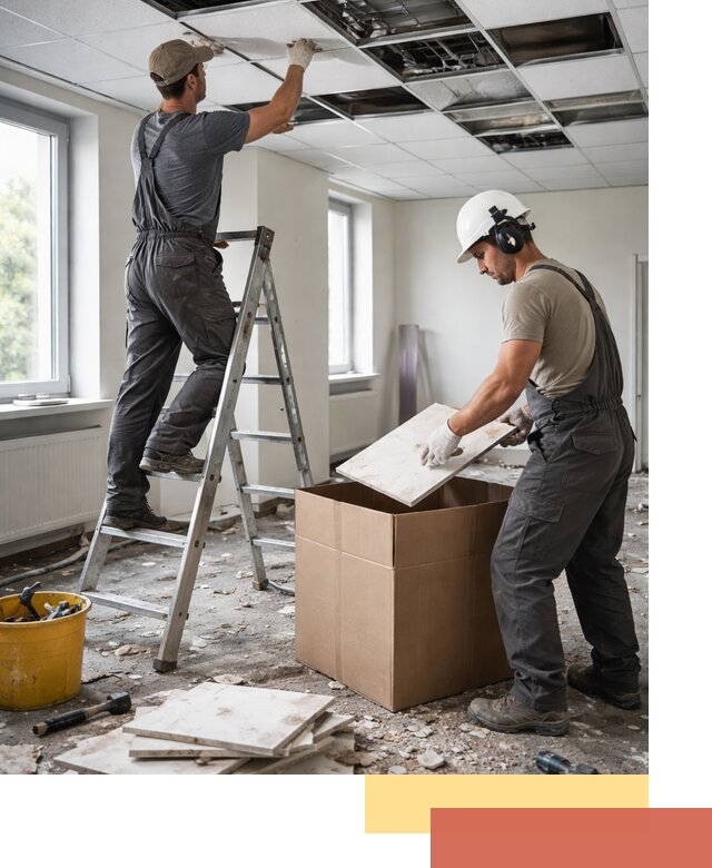 Демонтаж потолочной плитки в Махачкале быстро и аккуратно