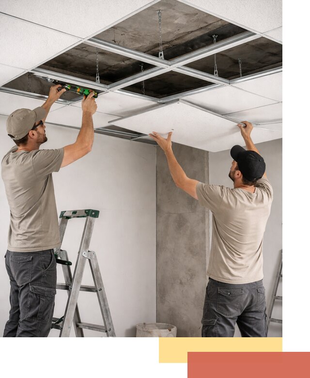 Монтаж потолка Армстронг под ключ в Махачкале