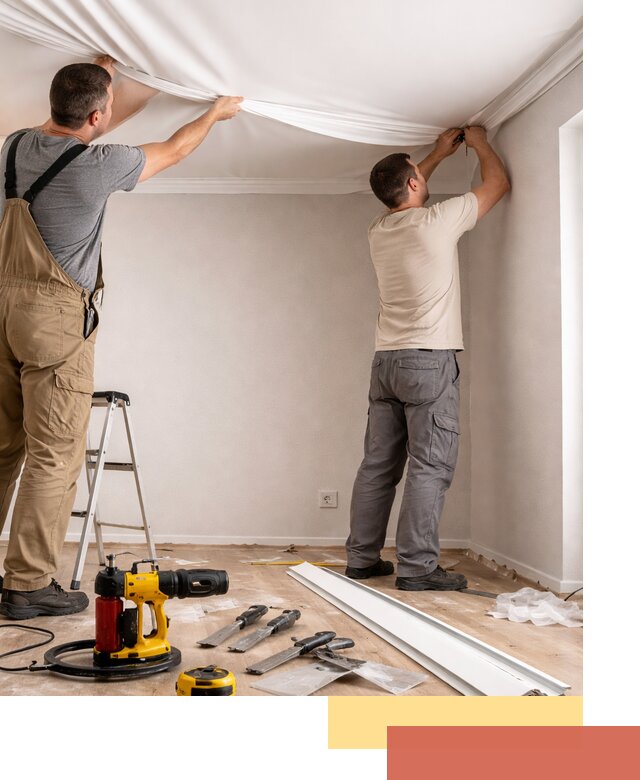 Монтаж ПВХ натяжного потолка в Махачкале качественно и быстро