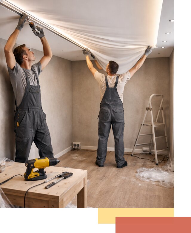 Монтаж натяжного потолка с подсветкой в Махачкале цена и сроки