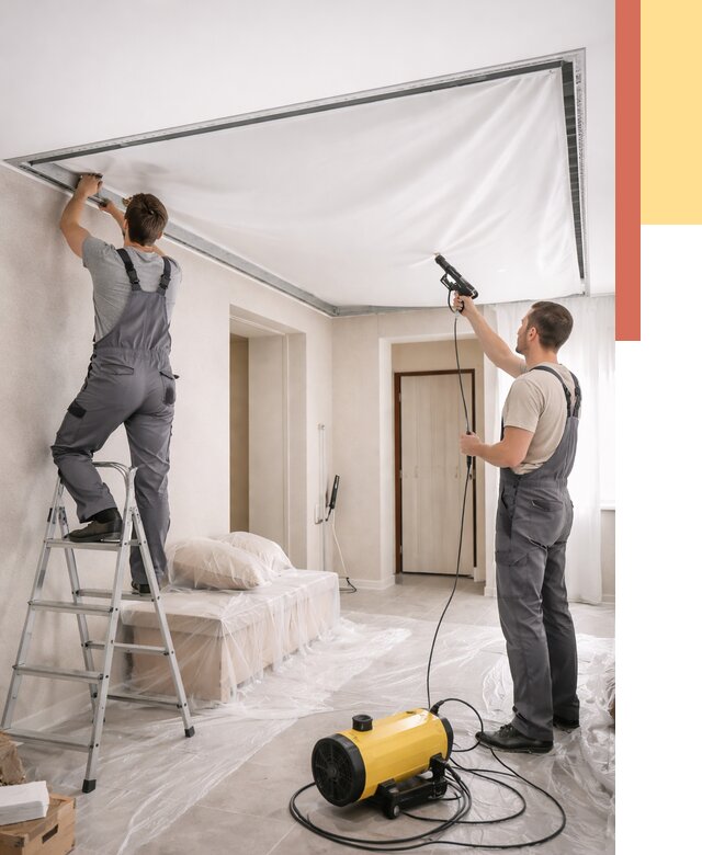 Монтаж натяжного потолка в прихожей в Махачкале от 2744 руб. под ключ | ОТДЕЛОЧНИК-Мхч