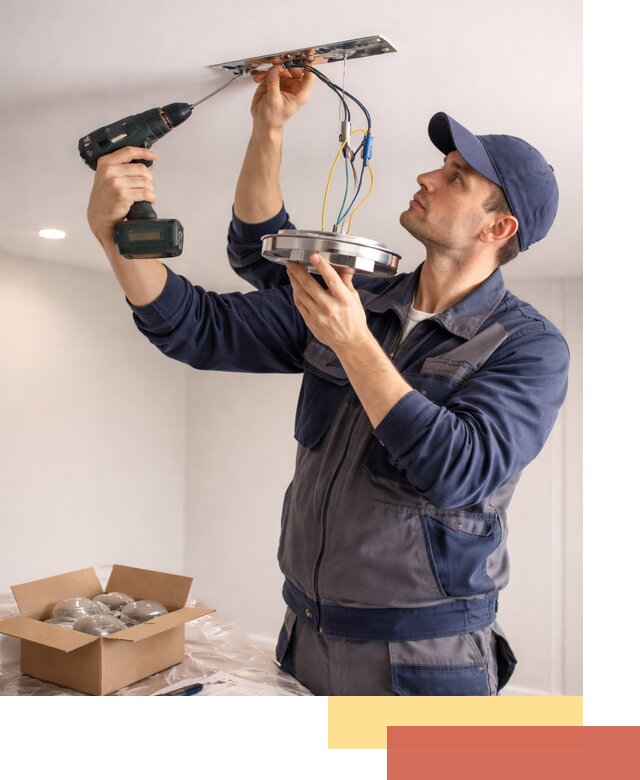 Установка люстры в натяжной потолок в Махачкале