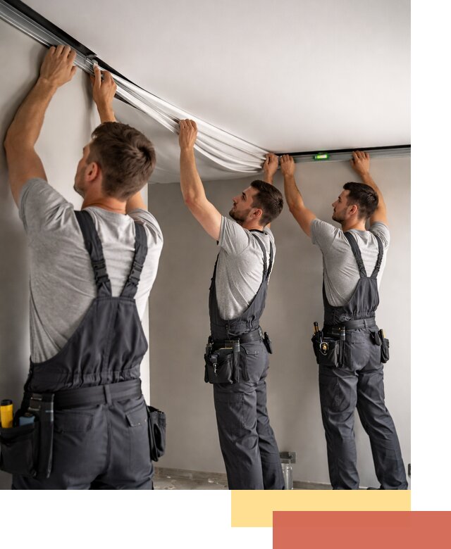 Теневые натяжные потолки в Махачкале: монтаж и отделка быстро и качественно