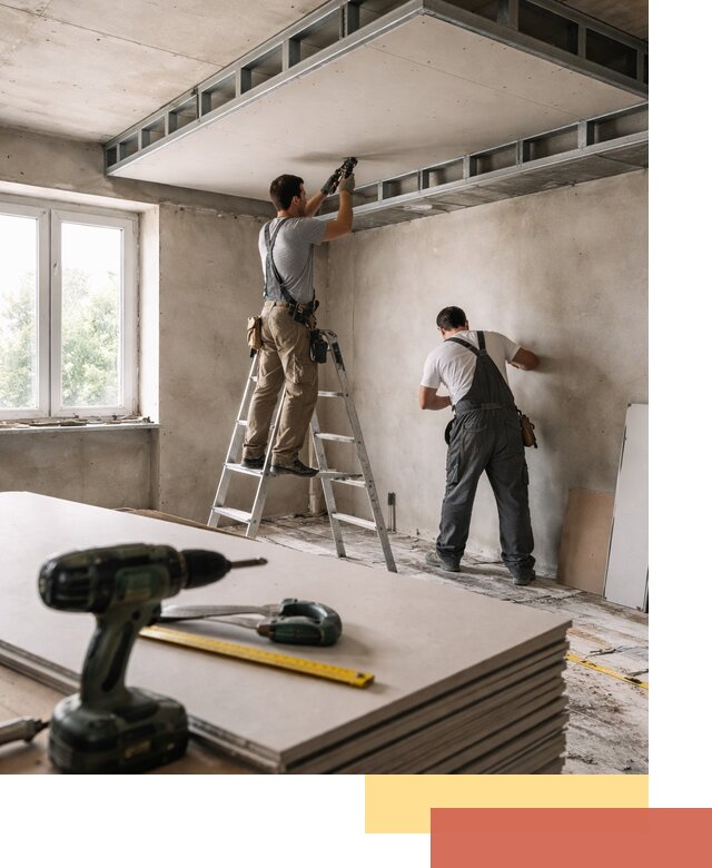 Двухуровневый потолок из гипсокартона в Махачкале