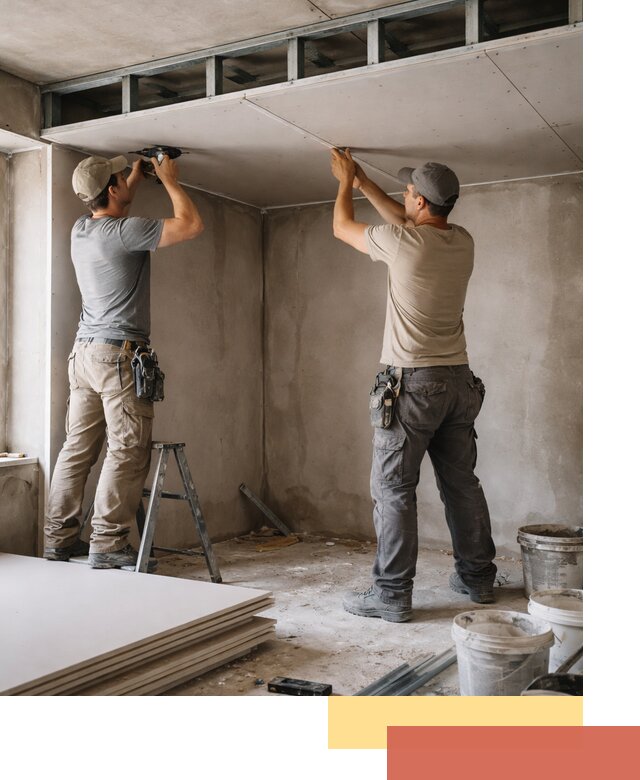 Короб из гипсокартона на потолке под ключ в Махачкале