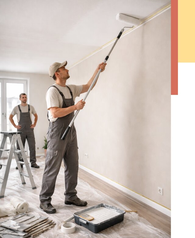 Покраска потолка из гипсокартона в Махачкале от 4660 руб./м2 — услуги под ключ | ОТДЕЛОЧНИК-Мхч