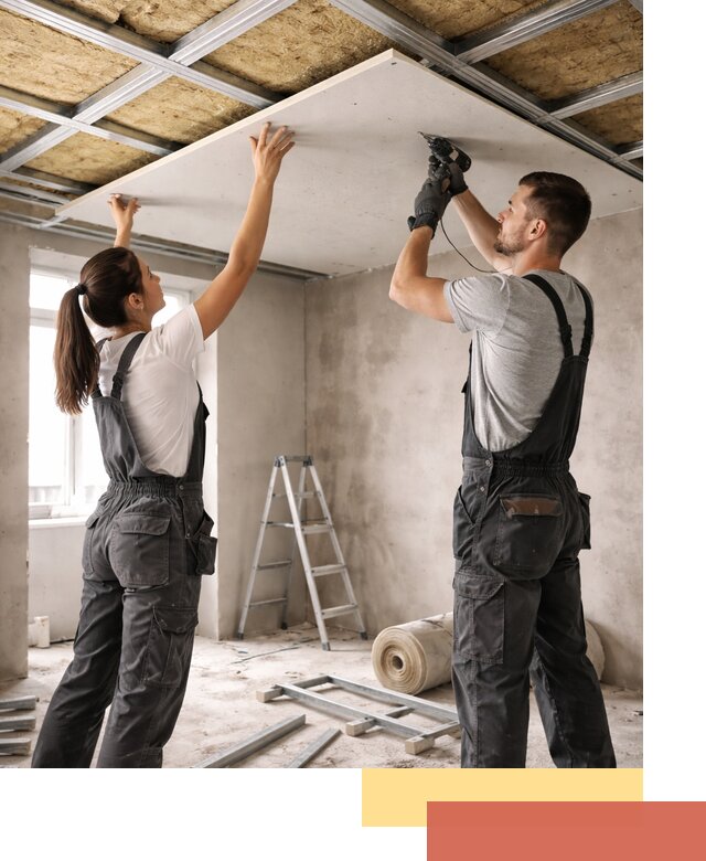 Звукоизоляция потолка из ГКЛ в Махачкале профессионально и надежно