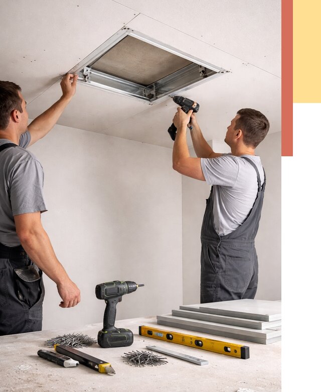 Установка люка в потолок ГКЛ в Махачкале от 2589 руб. под ключ | ОТДЕЛОЧНИК-Мхч