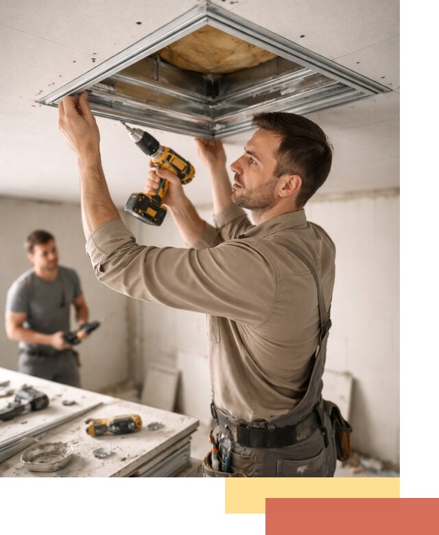 Монтаж люка в потолок из ГКЛ в Махачкале