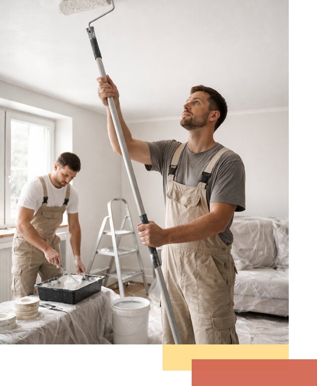 Покраска потолка водоэмульсионной краской в Махачкале