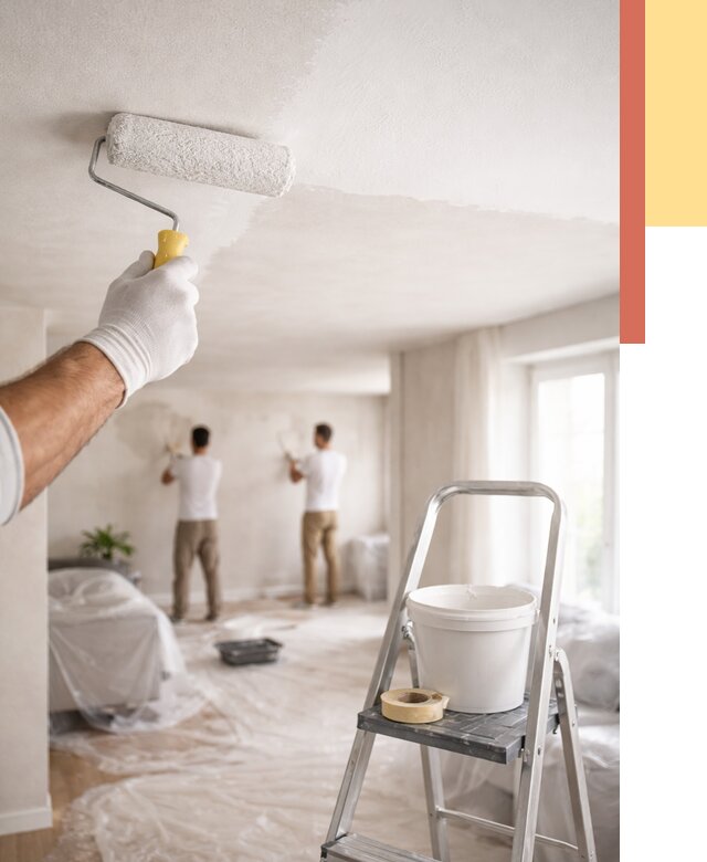 Покраска потолка акриловой краской в Махачкале от 2589 руб. | ОТДЕЛОЧНИК-Мхч