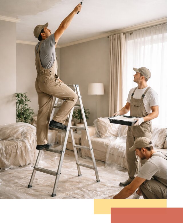 Покраска потолков акриловой краской в Махачкале качественно и быстро