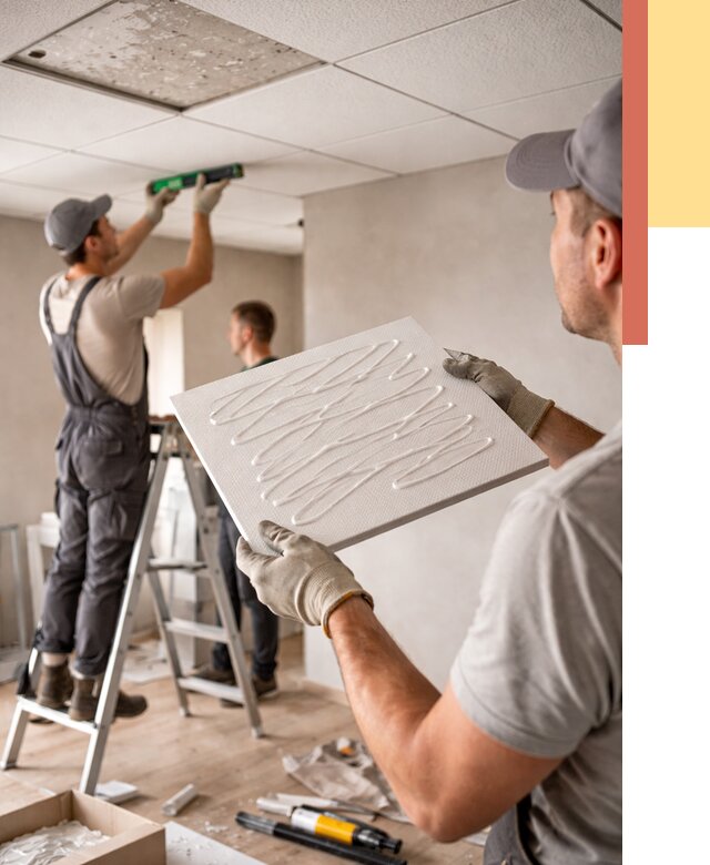 Монтаж потолочной плитки в Махачкале от 4660 руб. — быстро и недорого | ОТДЕЛОЧНИК-Мхч