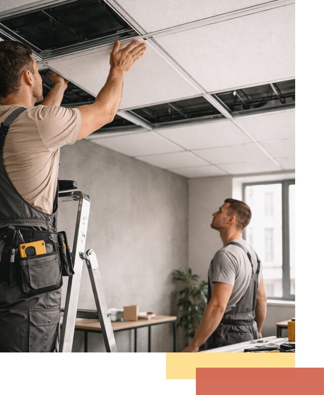 Монтаж потолочной плитки в Махачкале качественно и в срок