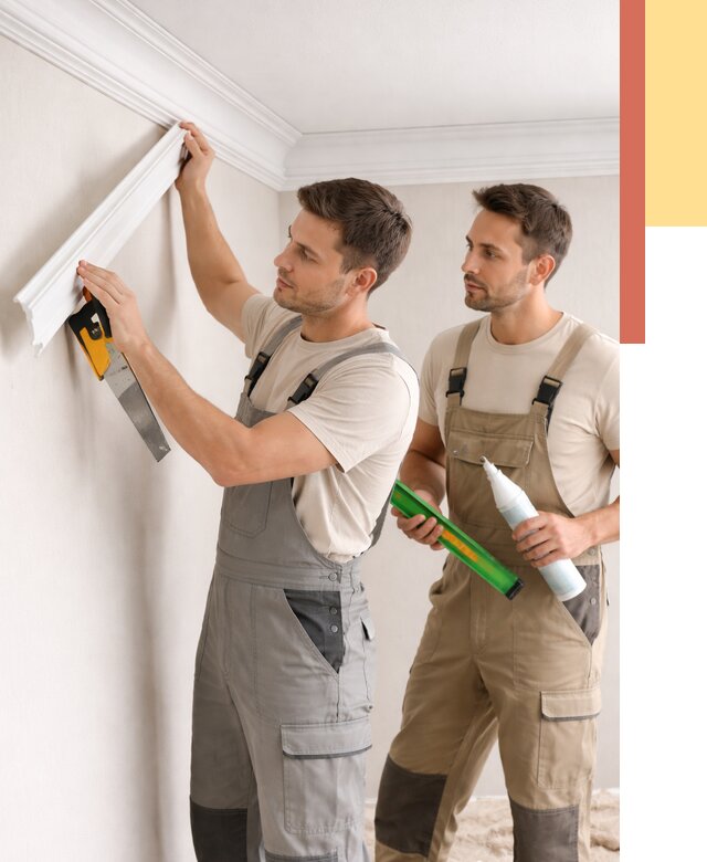 Монтаж потолочного плинтуса в Махачкале от 2382 руб. — быстро и недорого | ОТДЕЛОЧНИК-Мхч