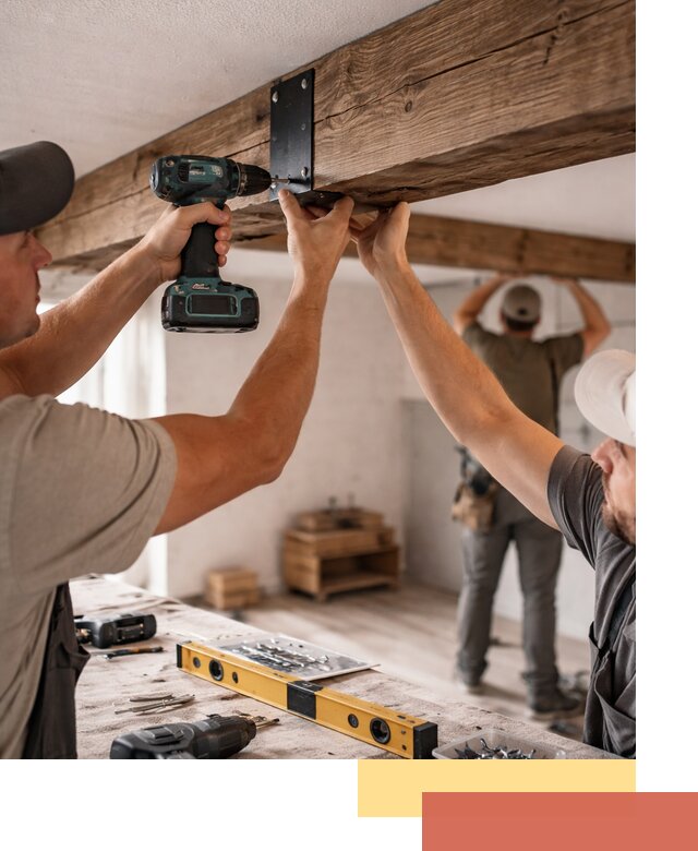 Монтаж декоративных потолочных балок в Махачкале