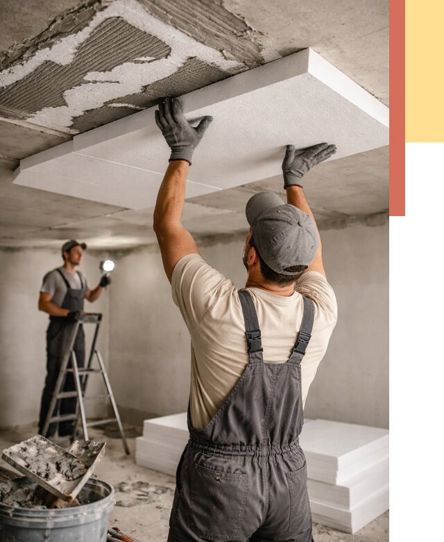 Утепление потолка пенопластом в Махачкале от 4660 руб/м2 — недорого и быстро | ОТДЕЛОЧНИК-Мхч