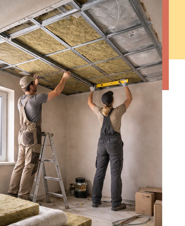 Шумоизоляция потолка в Махачкале от 1294 руб. под ключ — услуги ОТДЕЛОЧНИК-Мхч