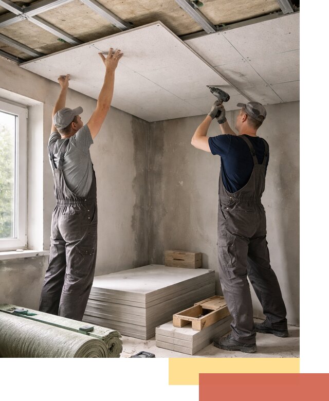 Шумоизоляция потолка панелями ЗИПС в Махачкале